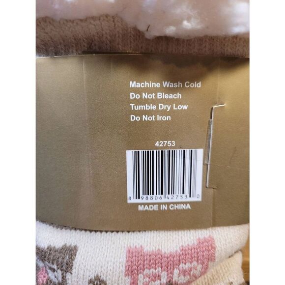 Heat Trendz Super Deluxe Sherpa Lined Skid Resistant Non-Slip Slipper Socks- NWT - Picture 5 of 6